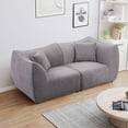 thumbnail image 1 of Kevinplus 79 inch Sofa, Comfy Sofa Couch with Deep Seats Modern Sofa- 2 Seater Sofa, Couch for Living Room Apartment Lounge GREY, 1 of 6