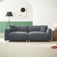 thumbnail image 1 of Kevinplus 88.58" Sofa, Comfy Sofa Couch with Extra Deep Seats, Modern Sofa Bread-Like Sofa with 2 Pillows and Metal Feet with Anti-Skid Pads, DARK GREY., 1 of 8