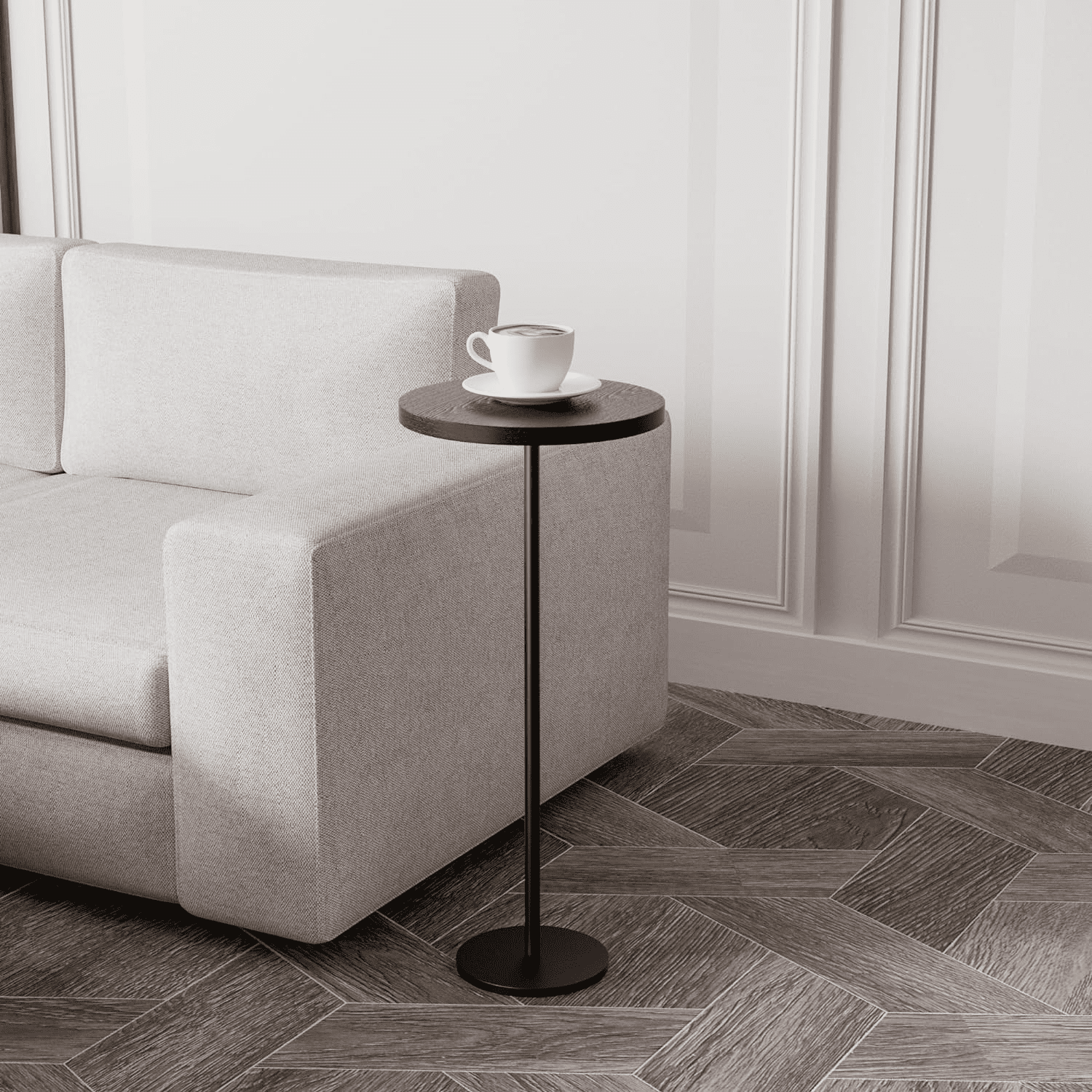 Kevinplus Round Pedestal Table Black Side Morocco Ubuy