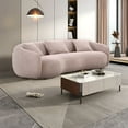 thumbnail image 1 of Kevinplus 93.6" Modern Curved Sofa with 3 Pillows 4-Seat Mid Century Cloud Sofa Boucle Fabric Couch for Bedroom Office Apartment (Pink), 1 of 8