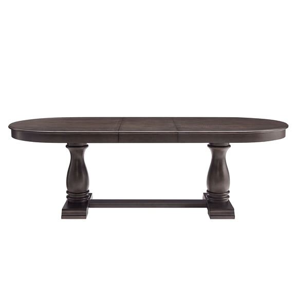 Kevinplus 94 Inch Extendable Wooden Dining Table for 6 Persons,Long Expandable Curved Dining Table, Large Kitchen Table for Living Room,Restaurant, Brown