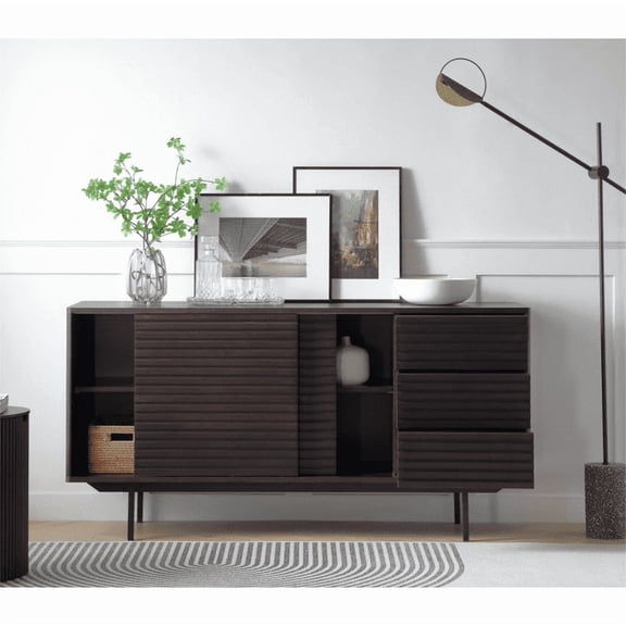 Kevinplus COMBO mid century Sideboard Buffet Table or TV Stand with storage for living room Kitchen