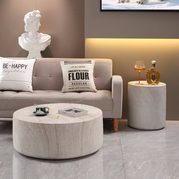 Kevinplus Coffee Table set 2, Side table for Living Room,Apartment, No Installation Required, 16+31Inch