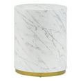 thumbnail image 1 of Kevinplus 15“ Round Modern Faux Marble Coffee Tables with Gold Metal Base for Living Room Fully Assembled White, 1 of 9
