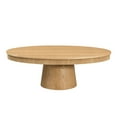 thumbnail image 1 of Kevinplus Modern Oval Coffee Table with Sturdy Pedestal for Living Room, Natural, Length 47”, 1 of 16