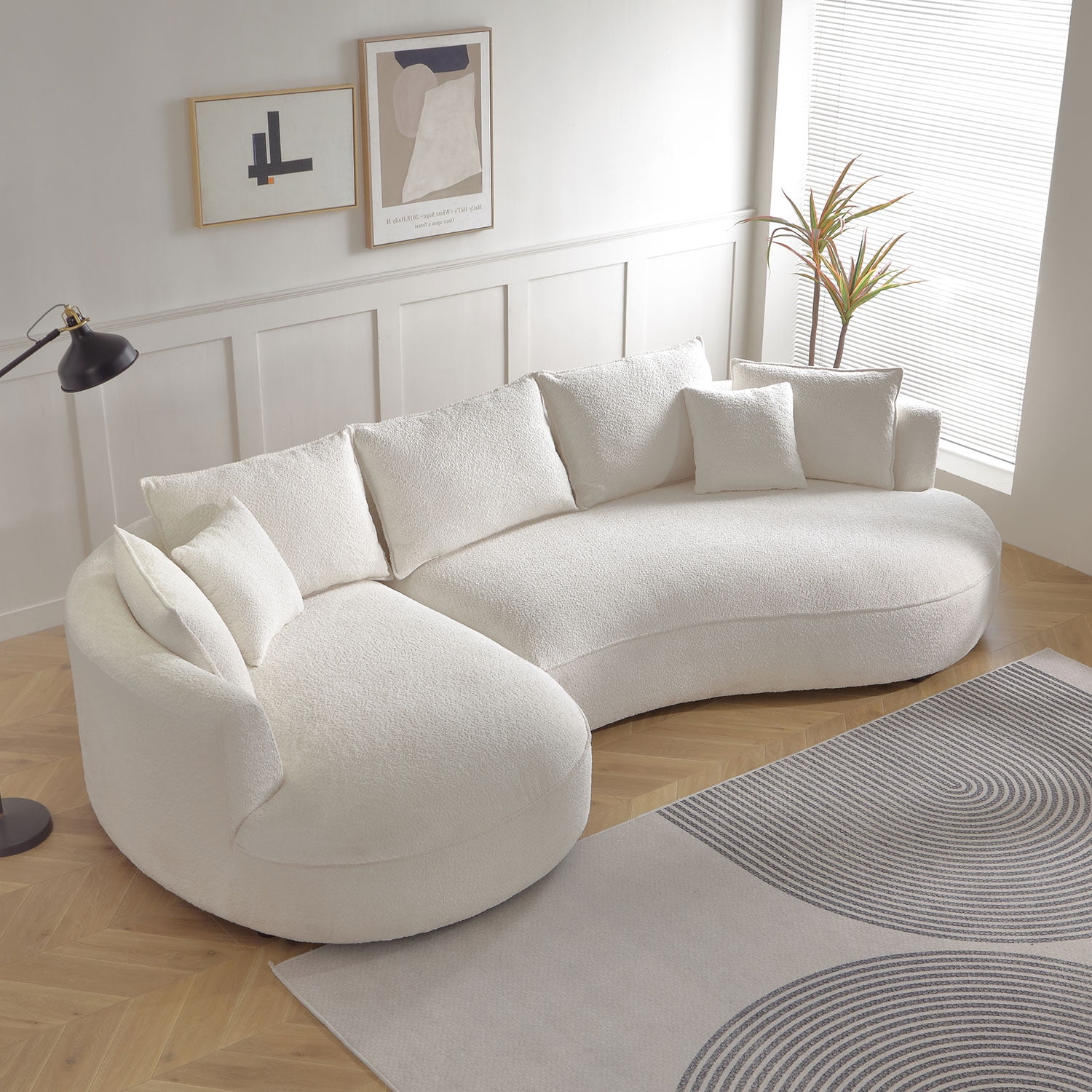 Kevinplus Modern Vintage Velvet Sectional Sofa With Artful Curved Large Seating for Living Rooms and Home Offices Chaise Longue on the Right Walmart