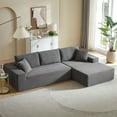 thumbnail image 1 of Kevinplus Sectional Couch Covers 2 pcs L Shape Sectional Sofa Couches for Living Room, Bedroom, Salon, 2 PC Free Combination, Grey., 1 of 8