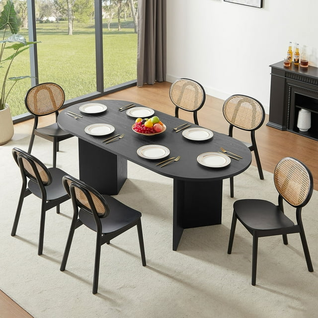 Kevinplus Wood Dining Table Kitchen Table Small Space Dining Table ...