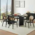 thumbnail image 1 of Kevinplus 78" Wood Small Space Dining Table for Kitchen Black Desk Top, 1 of 8