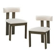 thumbnail image 1 of Kevinplus Wooden Dining Chairs Set of 2,Modern Boucle Upholstered Kitchen Side Chairs,Mid Century Modern Kitchen Chairs with Open Back Farmhouse Wooden Side Chairs, 1 of 11