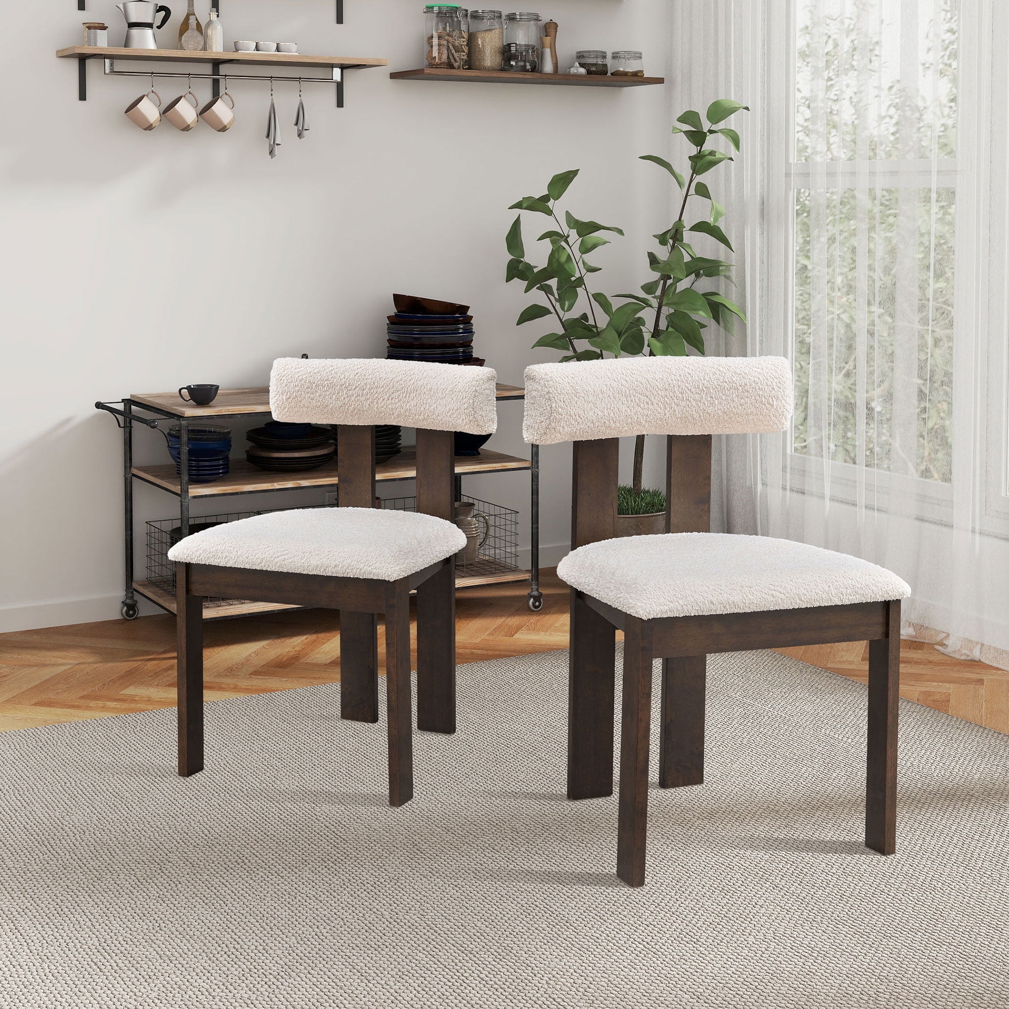 Kevinplus Wooden Dining Chairs Set of 2 for Living Room, Restaurant ...