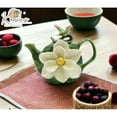 thumbnail image 1 of Kevins Gift Shoppe Ceramic Magnolia Flower with Hummingbird Teapot, 1 of 3