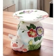thumbnail image 1 of Kevins Gift Shoppe Ceramic Pansy Flower Pig Candle/Fragrance Holder, 1 of 3