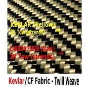 KARBXON 12 in x 5 ft - TWILL Weave - Advanced Carbon Fiber Fabric - YELLOW - 3K - 240g/meter