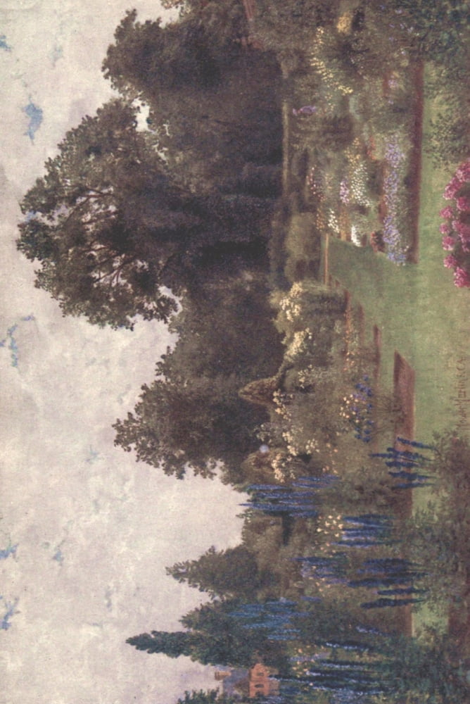Kew Gardens 1908 Herbaceous Gardens Canvas Art - Thomas Mower Martin (18 x 24)