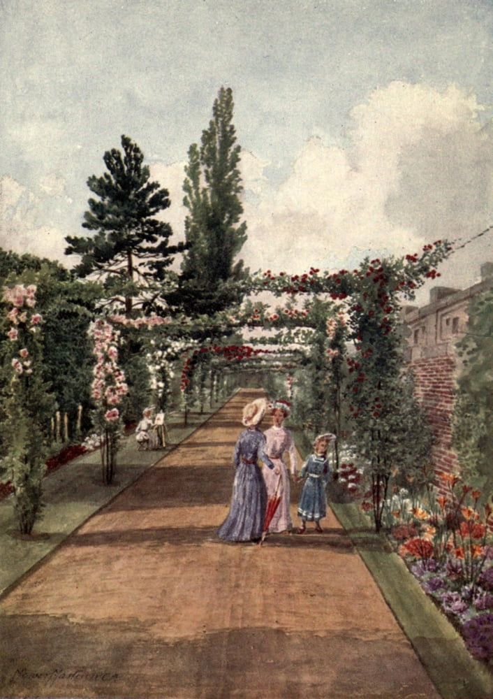 Kew Gardens 1908 Rosary Canvas Art - T Mower Martin (18 x 24)