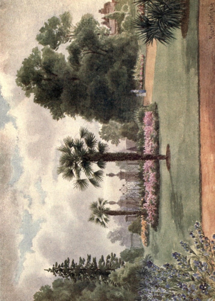Kew Gardens 1908 The Palm Trees & Main Gate Canvas Art - Thomas Mower Martin (18 x 24)