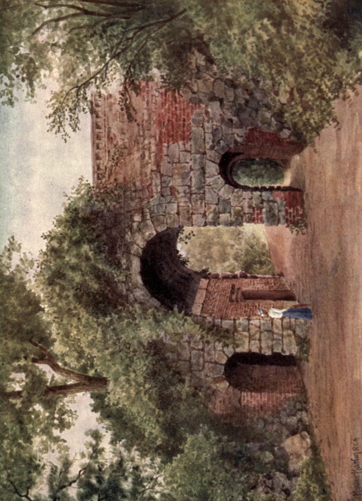 Kew Gardens 1908 The Ruined Arch Canvas Art - Thomas Mower Martin (24 x 36)