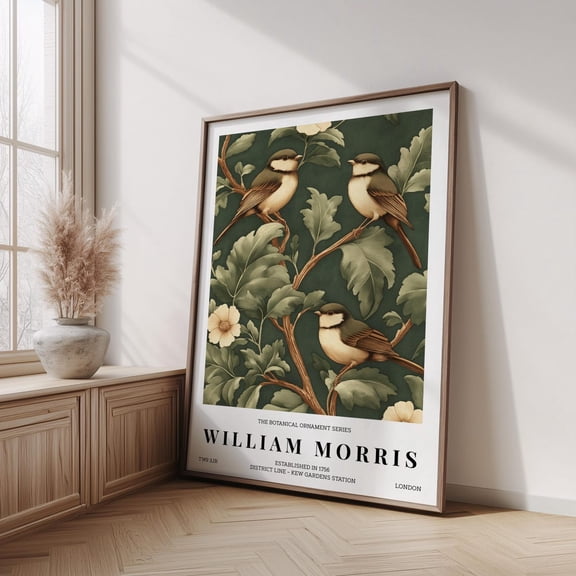 Kew Gardens Bird Poster, Vintage Botanical Exhibition Art