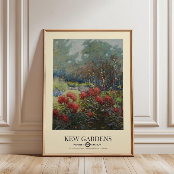 Kew Gardens Floral Landscape Wall Decor Unframed Paper Print