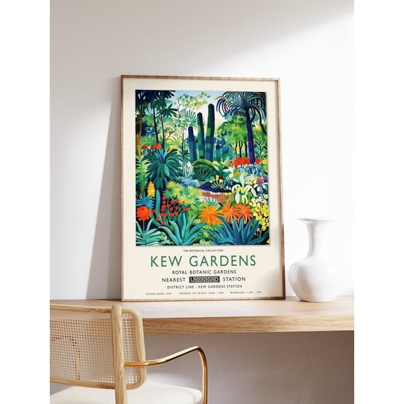 Kew Gardens Print, London Print, Botanical Gardens Print, William Morris Poster, Vintage Wall Art, Floral Art, Vintage Poster, A1/A2/A3/A4