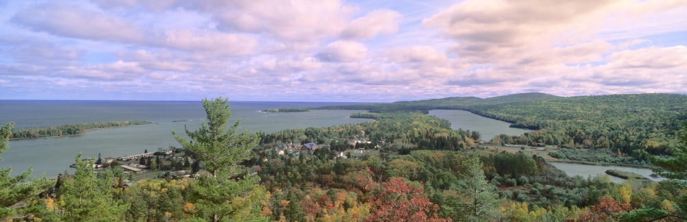 Keweenaw Peninsula and Copper Harbor Michigans Upper Peninsula Michigan Canvas Art - Panoramic Images (36 x 12)