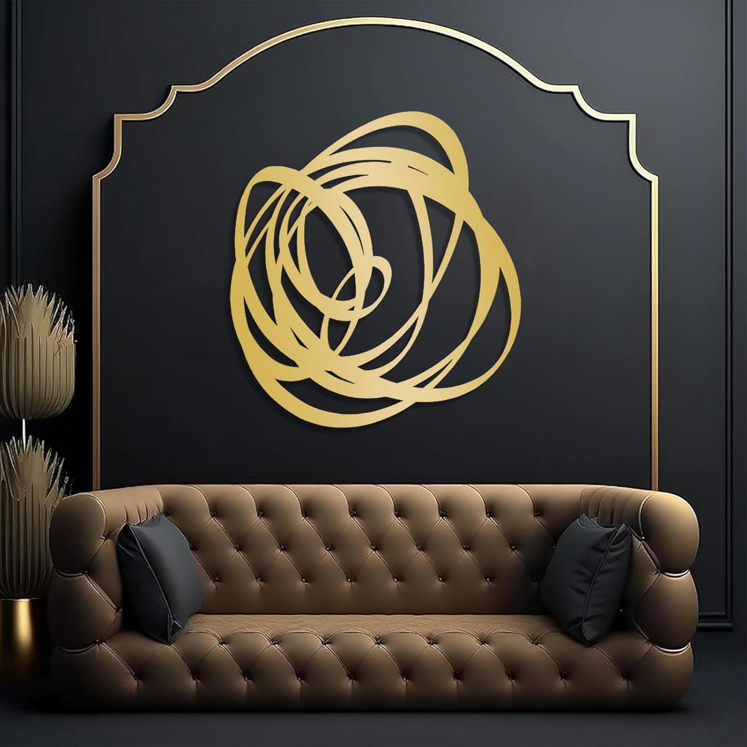 Kewhush Abstract Metal Wall Art, Modern Contemporary Decor for Living ...