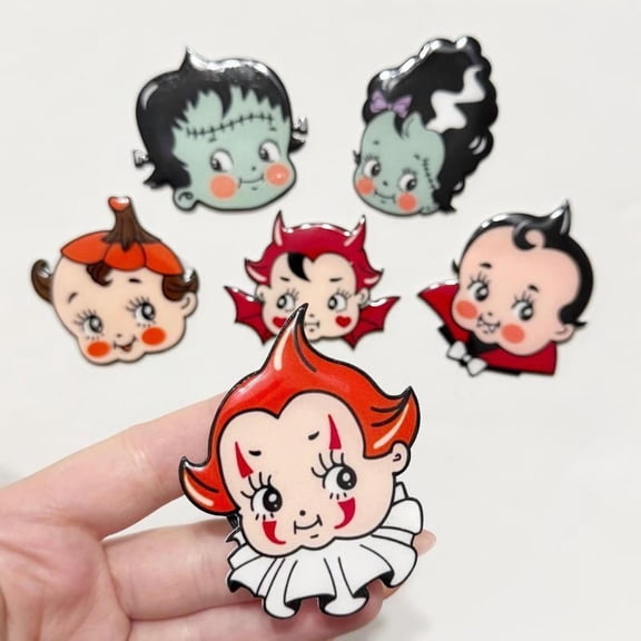 Kewpie Horror Babies Phone Grip Halloween Spooky Design Versatile Use Horror Phone Grips Collection