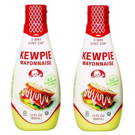 Kewpie Mayonnaise - Japanese Mayo Sandwich Spread Squeeze Bottle - 12 Ounces (Pack of 2) (1 PACK)