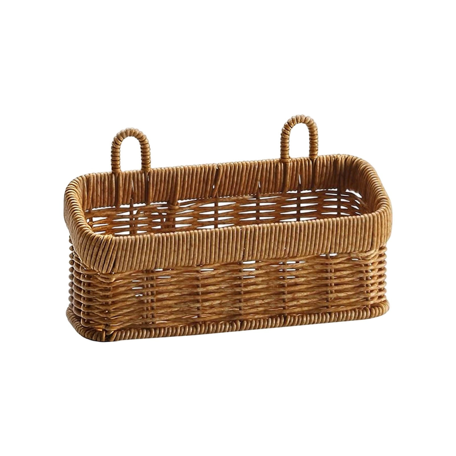 Kexuey Large Imitation Brown Hanging Wall-Mounted Kitchen Storage Rack ...