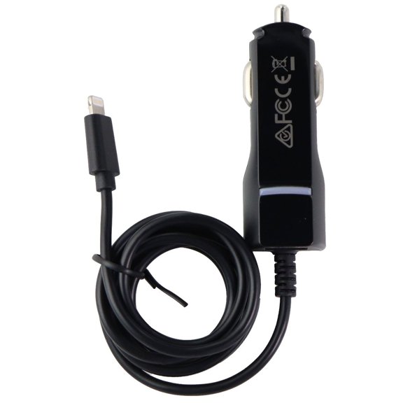 Key 3.4-Amp Car Charger for iPhones with Extra USB Port - Black