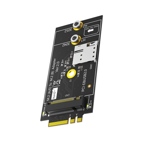 Key A+E Interfaces To Key B Wireless Adapter Card With Card Holder For LTE WWAN Modem Module Replace