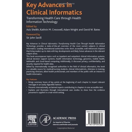 Pre-Owned Key Advances in Clinical Informatics: Transforming Health Care through Health Information Technology Paperback