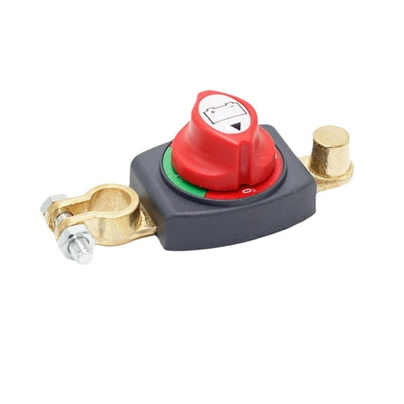 Key Battery Selector Isolator - Disconnect Rotary Circuit for Cars, RVs, Boats, Power Off Switch for Safety