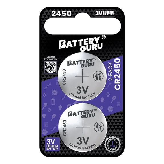 Key Battery for BMW 3 Series (2011-2018 Model Years), CR2450 3V Remote Battery