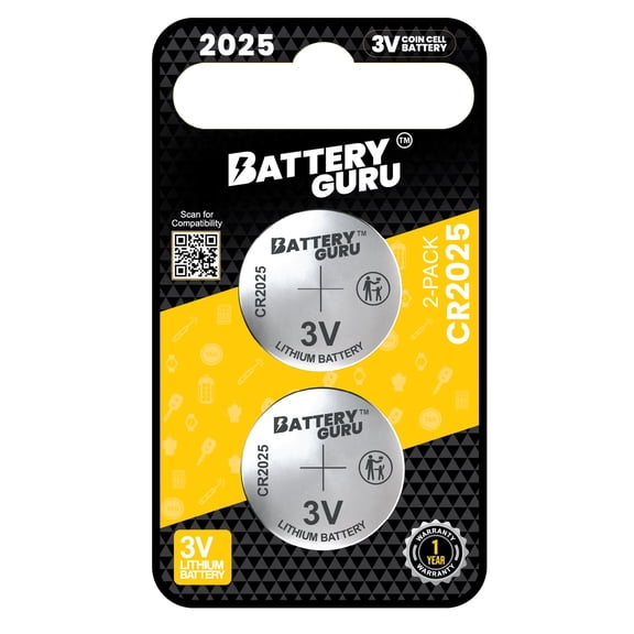 Key Battery for Nissan Maxima (1996-2008 Model Years), CR2025 3V Remote Battery