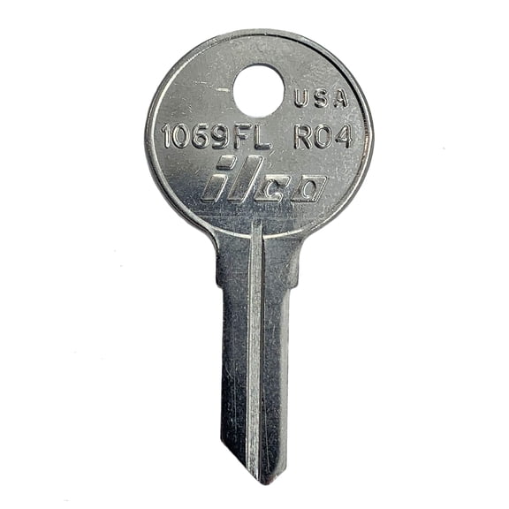 Key Blank, Ilco 1069FL, Compatible with National RO4 10-Pack