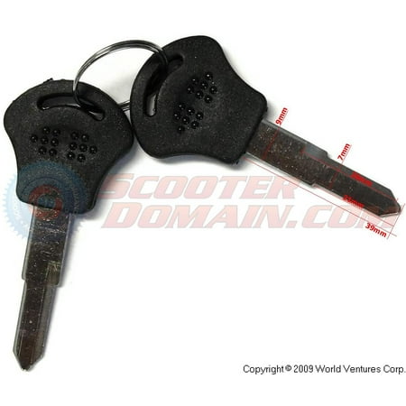 Key - Blank keys for Chinese scooters and pocket bikes - Version 3 for GY6 150cc Scooters