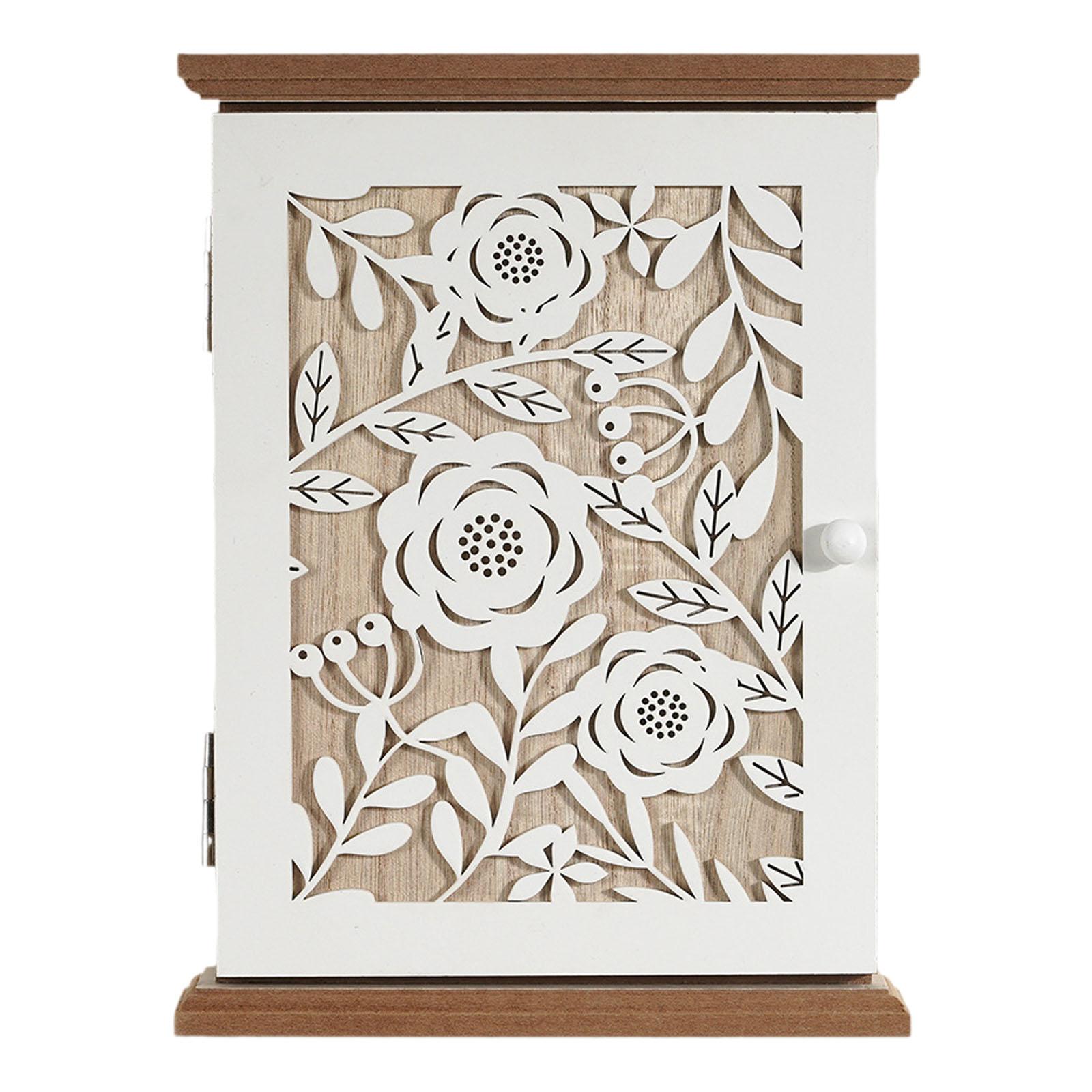 Key Box Key Holder Key Hanger with 6 Hooks Wall Mounted for Entryway Hallways Homes and Offices