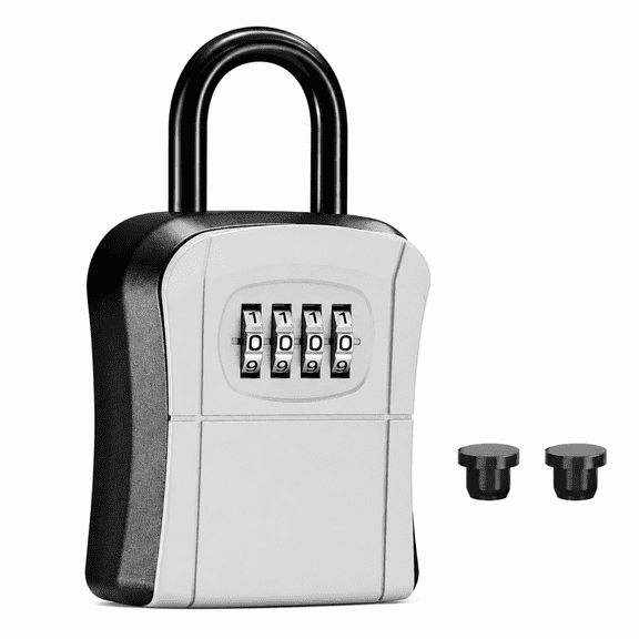 Biiend Combination Key Lock Box, Portable Storage Box with Resettable Code and Corrosion Resistant, Ideal for Wall Mounting and Home/Office Use