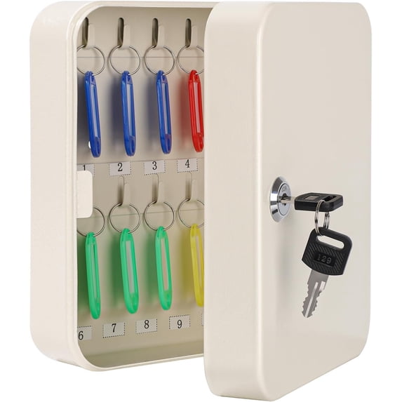 Key Group Lock Box Key Box Wall Mount, 20-Key Steel Cabinet, Key Lock, Beige - Walmart.com