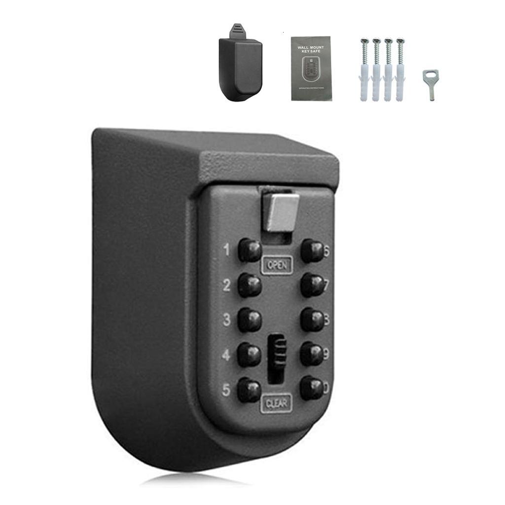 Key Box Wall Mounted 10 Digit Combination Key Safe Lock Storage Case Conatiner