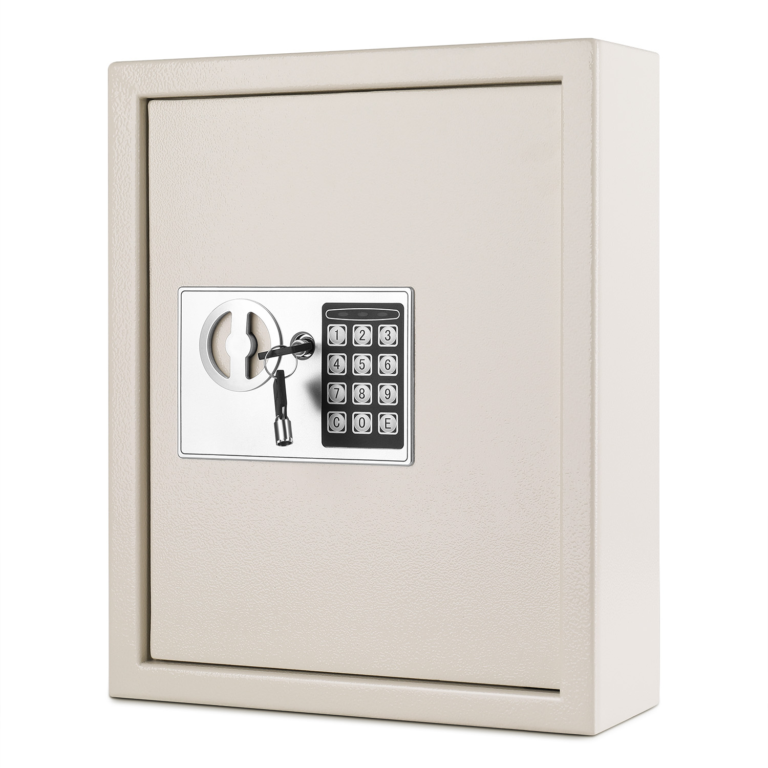 Key Cabinet Key Lock Box Wall Mount with Digital Lock, Keu Deposit Slot, 40 Key Holder Organizer Locker Case, Colored Key Tags Wall Mounted Lock Box For Keys Storage (Gray) - image 1 of 9
