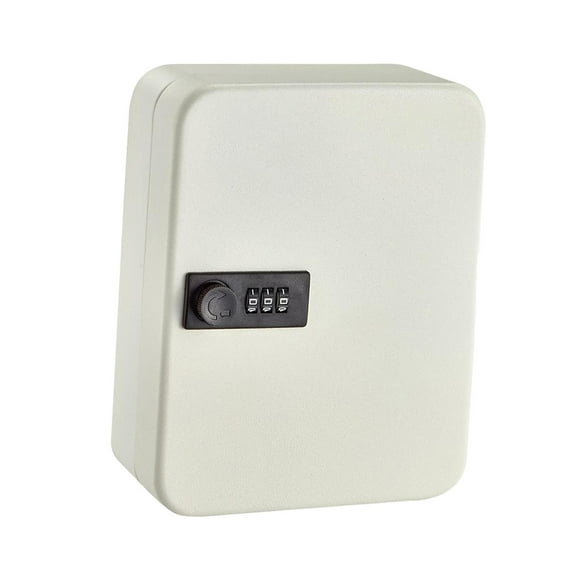 Key Cabinet with Combination Lock, Box Wall Mount with Code, Security Key Box, Key Box Key Holder Lockbox for Office Wall Cabinet White 36 hook
