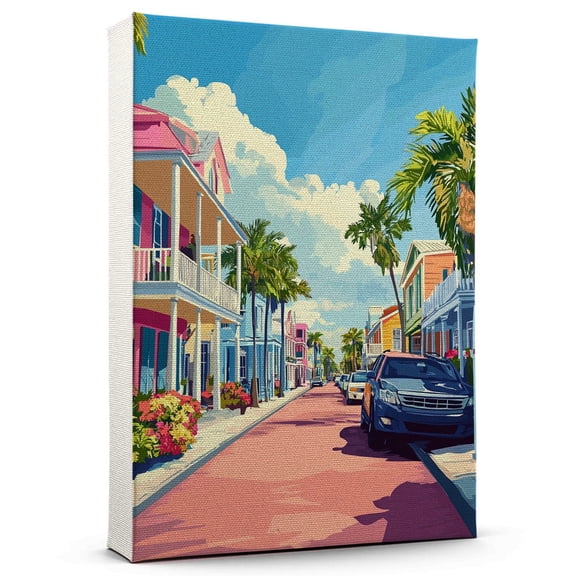 Key Canvas Print, West Florida Canvas Wall Art, Key Decor Travel Canvas, West Florida Travel Gift, Housewarming Gift - 99AZ688