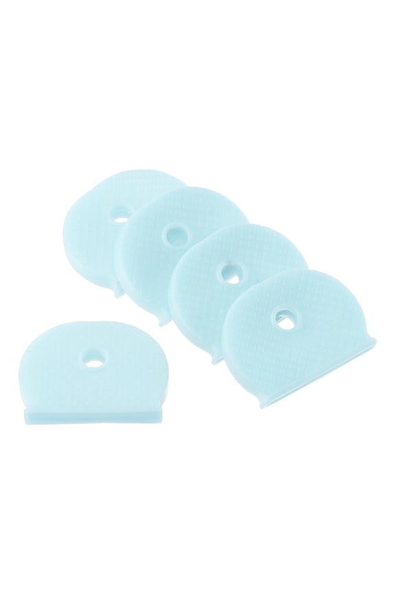 Key Cap Cover, 10 Pack Keys Identifiers Covers Coding Tags Marker Semicircle Silicone Sleeve for Office House Apartment, Light Pink