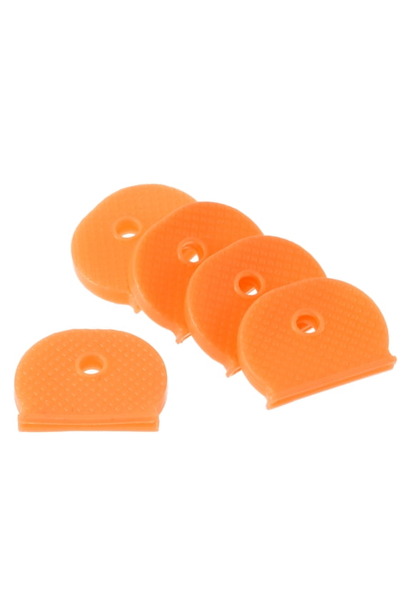 Key Cap Cover, Semicircle Key Identifier Tags for Identifying Keys, Orange 15 Pack