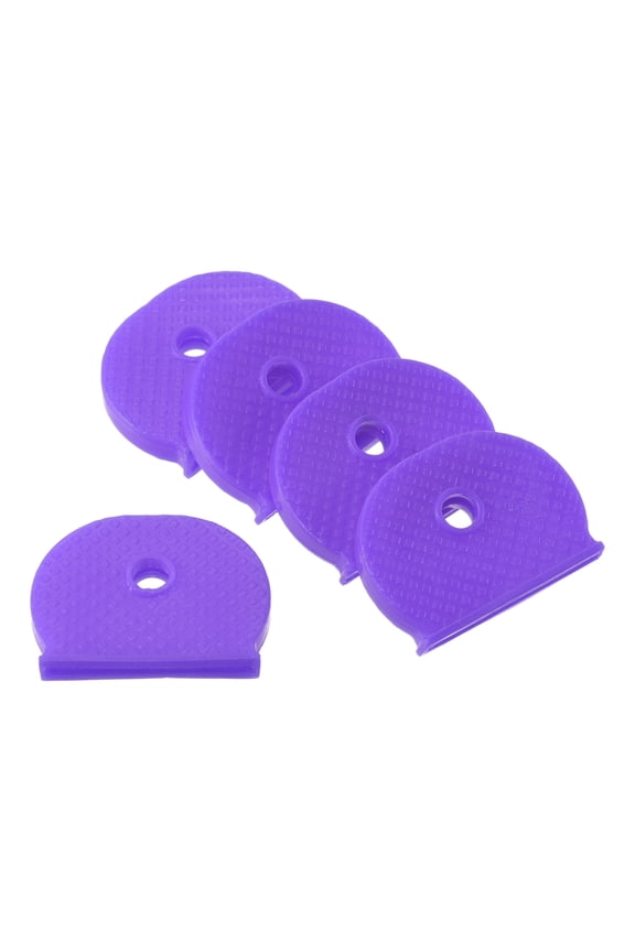 Key Cap Cover, Semicircle Key Identifier Tags for Identifying Keys, Purple 25 Pack