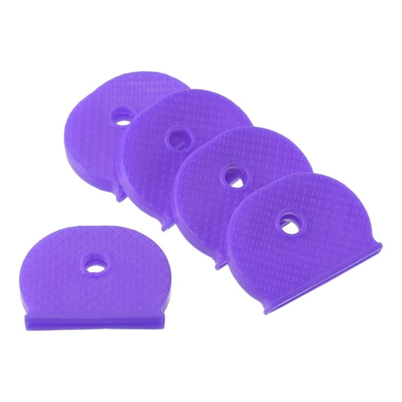 Key Cap Cover, Semicircle Key Identifier Tags for Identifying Keys, Purple 5 Pack