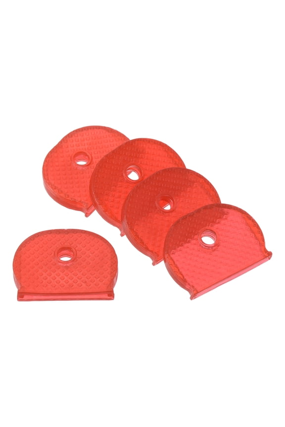 Key Cap Cover, Semicircle Key Identifier Tags for Identifying Keys, Red 15 Pack